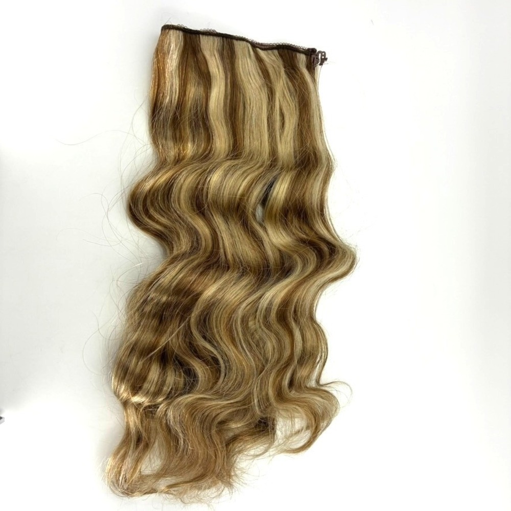 ZALA 20" Wavy Halo Remy Hair Extensions Sun Kissed #10/613 Blonde NWOT